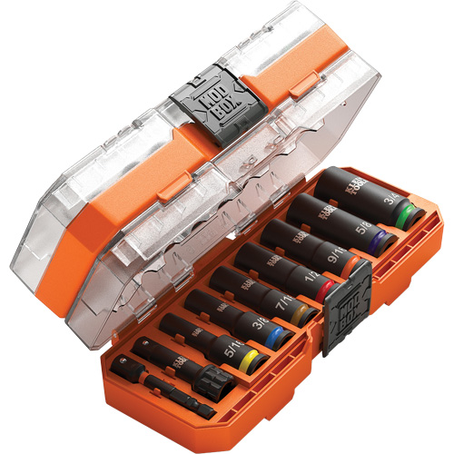 KNECT Drive Socket Set, 9 Pcs, Impact, 3/8" Drive Size, Deep Les Fournitures Industrielles Méga