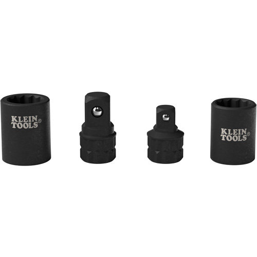 4-Piece KNECT Socket Wrench Adapter Set, Impact, 1/2"/3/8" Drive, 1/2"/3/8" Socket, 0.98" L, Ball Les Fournitures Industrielles Méga