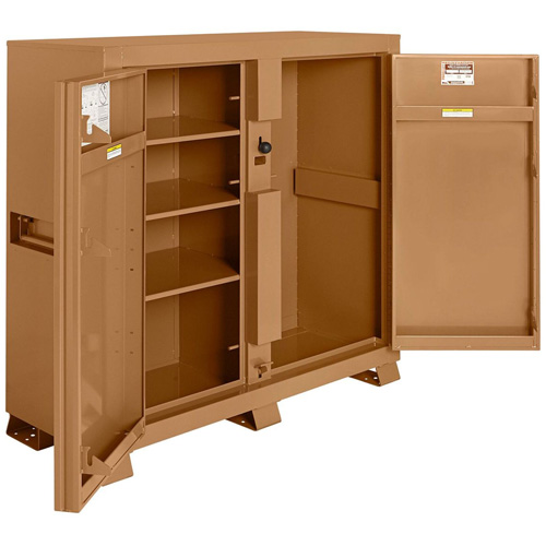 Model 111 Jobsite Cabinet with Padlock, Steel, 47.5 Cubic Feet, Tan Les Fournitures Industrielles Méga