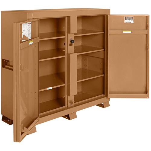 Armoire de chantier mod&egrave;le 109 avec cadenas, Acier, 47,5 pi³, Havane Les Fournitures Industrielles Méga