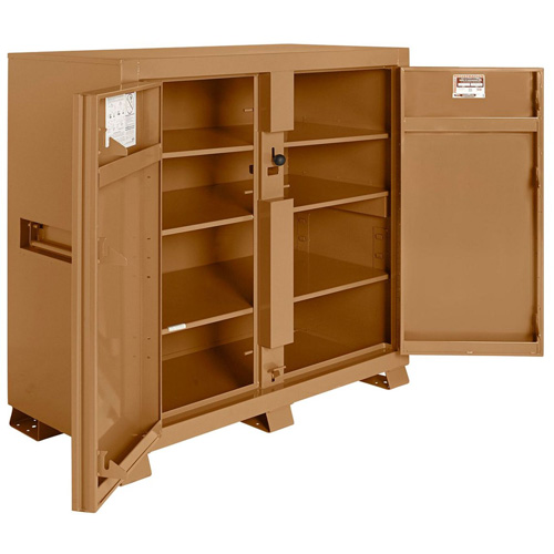 Model 139 Jobsite Cabinet with Padlock, Steel, 59.4 Cubic Feet, Tan Les Fournitures Industrielles Méga