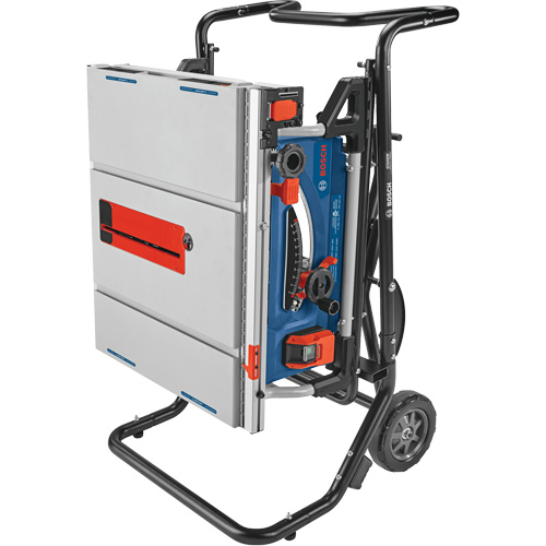 Jobsite Table Saw with Gravity-Rise Wheeled Stand, 120 V, 15 A, 3800 RPM Les Fournitures Industrielles Méga