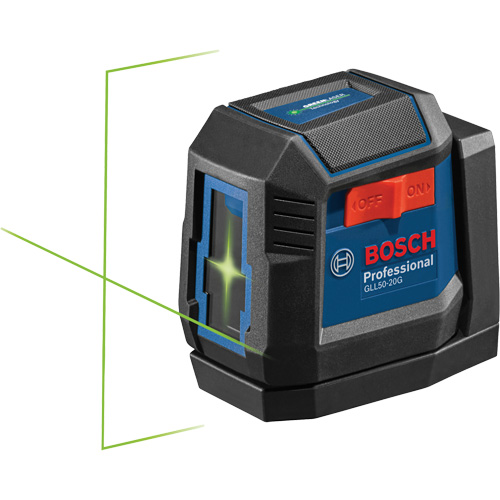 Laser &agrave; lignes crois&eacute;es auto-nivelant &agrave; faisceau vert Les Fournitures Industrielles Méga