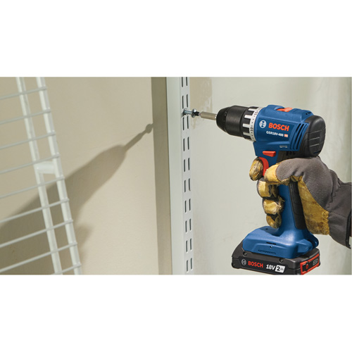 Compact Brushless Drill/Driver Kit, Lithium-Ion, 18 V, 1/2" Chuck, 400 in-lbs. Torque Les Fournitures Industrielles Méga