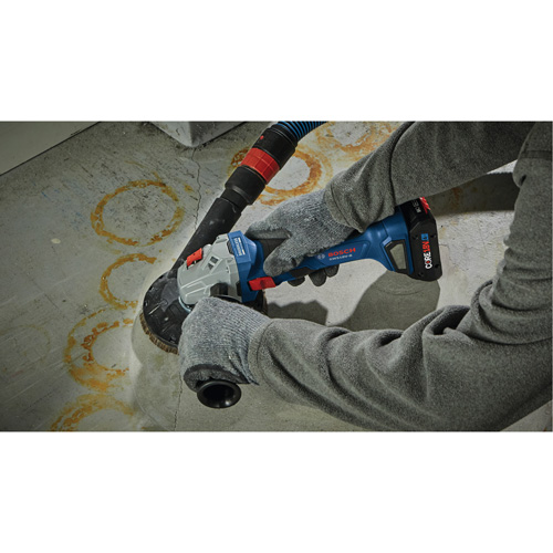 Rectifieuse angulaire sans balais avec interrupteur coulissant, Roue de 4-1/2", 18 V Les Fournitures Industrielles Méga