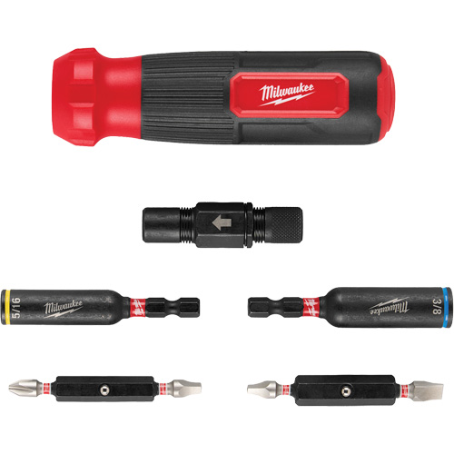 Tournevis multi-usage 8-en-1 avec embouts et tourne-&eacute;crous &agrave; chocs SHOCKWAVE, 8-1/3" lo, Prise Coussin&eacute;e Les Fournitures Industrielles Méga