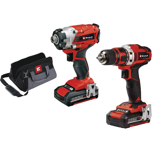 Cordless 1/2” Drill/Driver & 1/4” Impact Kit, 18 V Les Fournitures Industrielles Méga