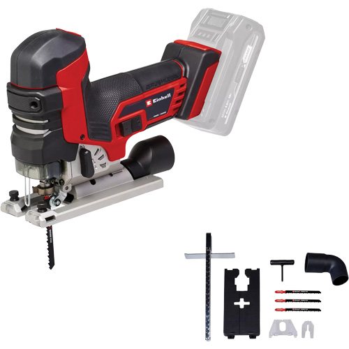 Scie sauteuse professionnelle &agrave; vitesse variable avec poign&eacute;e champignon sans fil (outil seulement), 18 V, Lithium-ion, 0-3500 coups/min, 1-1/32" Longueur de la course Les Fournitures Industrielles Méga