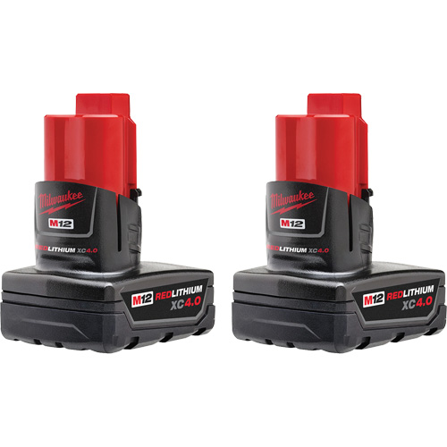 M12 REDLITHIUM XC4.0 Batteries, Lithium-Ion, 12 V, 4 Ah Les Fournitures Industrielles Méga