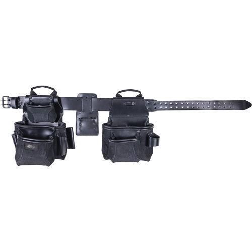 Ensemble de tabliers robustes Phantom 4 morceaux, Cuir, Noir Les Fournitures Industrielles Méga