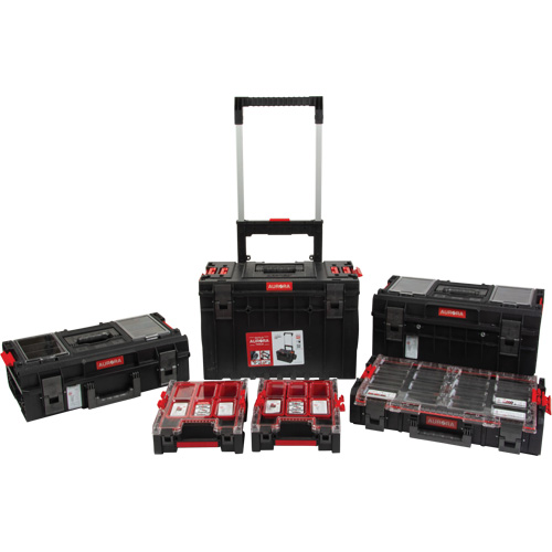 5-Piece Arx&reg; Rolling Toolbox Base Set, 25-1/5" x 19" x 54-3/5", Black Les Fournitures Industrielles Méga