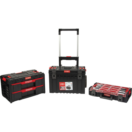 3-Piece Arx&reg; Rolling Toolbox Base Set, 25-1/5" x 19" x 42-2/5", Black Les Fournitures Industrielles Méga