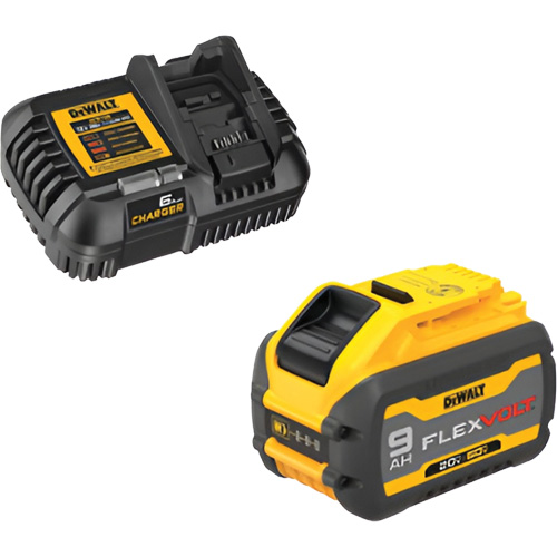 Ensemble de bloc-pile et chargeur MAX FLEXVOLT, Lithium-ion, 20 V/60 V, 9 Ah Les Fournitures Industrielles Méga