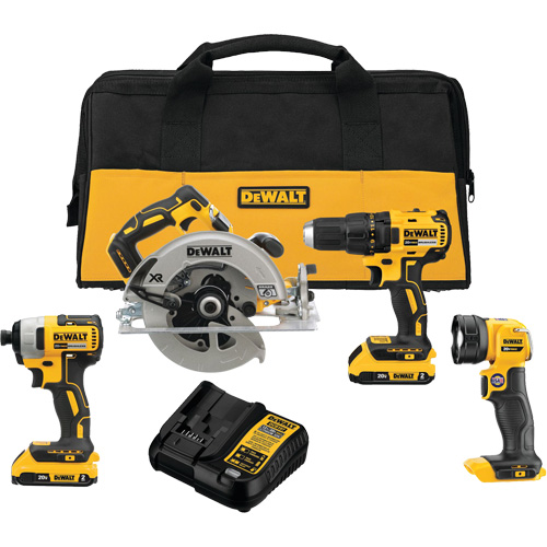 Ensemble quatre outils sans fil et sans balai MAX* (2.0Ah), 20 V Les Fournitures Industrielles Méga