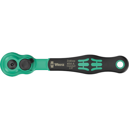 A Zyklop Comfort Ratchet with Reversing Lever, 1/4" Drive, Ergonomic Handle Les Fournitures Industrielles Méga