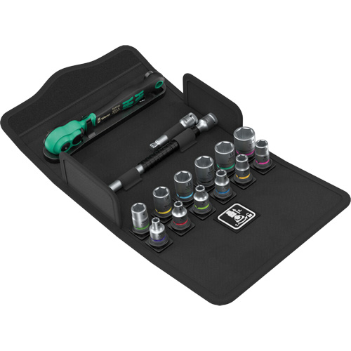 Jeu de cl&eacute; &agrave; cliquet SA 13 Zyklop Comfort avec levier dinversion, 15 Mcx, Prise de 1/4" Les Fournitures Industrielles Méga
