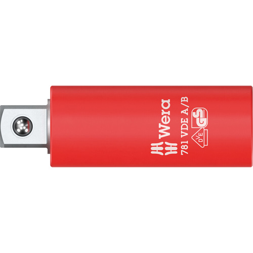 Adaptateur isol&eacute; VDE A/B, Prise 1/4", Douille 3/8", 2,78" lo, Sph&eacute;rique Les Fournitures Industrielles Méga