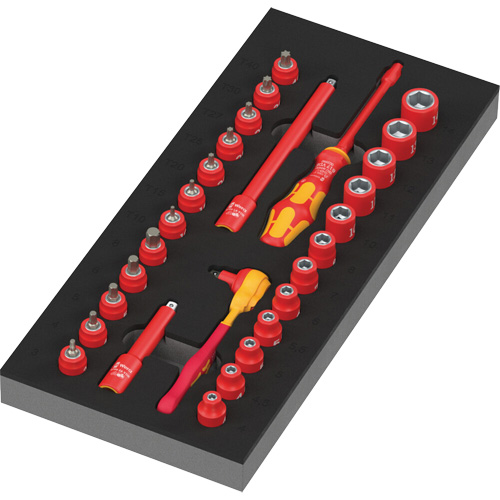 Foam Insert 8007 A VDE Zyklop VDE Ratchet Set 1, 1000 V, 30 Pcs Les Fournitures Industrielles Méga