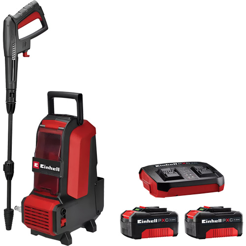 Laveuse &agrave; haute pression sans fil avec batterie 4 Ah PXC et ensemble de d&eacute;part de chargeur, &agrave; pile, 1522 psi, 1,23 gal./min Les Fournitures Industrielles Méga
