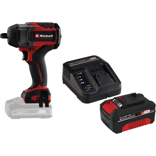 Professional Cordless Impact Wrench with 4Ah PXC Battery & Charger Starter Kit, 18 V, 1/2" Socket Les Fournitures Industrielles Méga