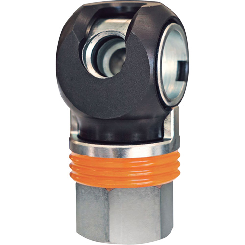 Raccord industriel rapide TOPQUIK SC, Acier nickel&eacute;, 1/2", NPT femelle, 359 PSI Les Fournitures Industrielles Méga
