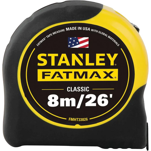 Ruban &agrave; mesurer FATMAX, 1-1/4" x 26'/8 m, Marques de goujon Imp&eacute;rial & m&eacute;trique Les Fournitures Industrielles Méga