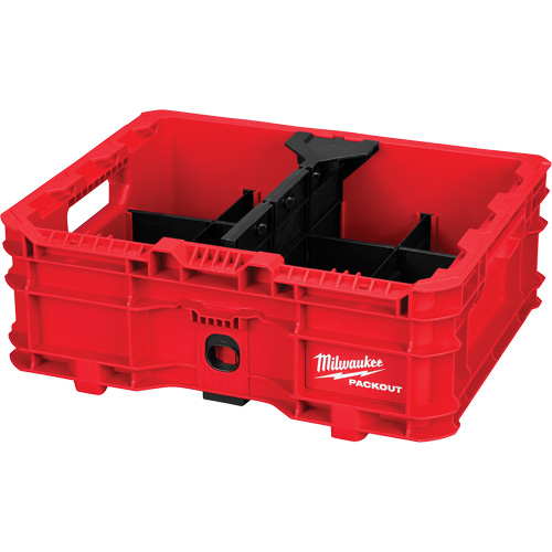 PACKOUT Low-Profile Crate, 15" x 18-5/8" x 6-5/8", Black/Red Les Fournitures Industrielles Méga