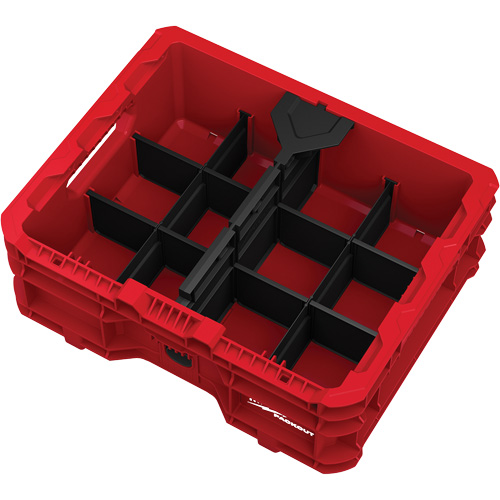PACKOUT Low-Profile Crate, 15" x 18-5/8" x 6-5/8", Black/Red Les Fournitures Industrielles Méga