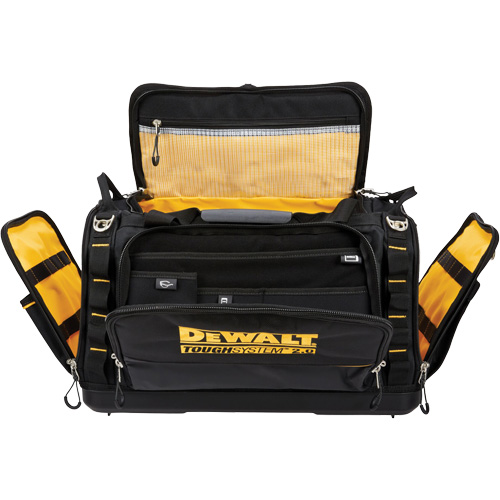 Sac &agrave; outils de chantier ToughSystem 2.0 r&eacute;sistant &agrave; la salet&eacute;, 1680 Denier, 50 pochettes, Noir/Jaune Les Fournitures Industrielles Méga