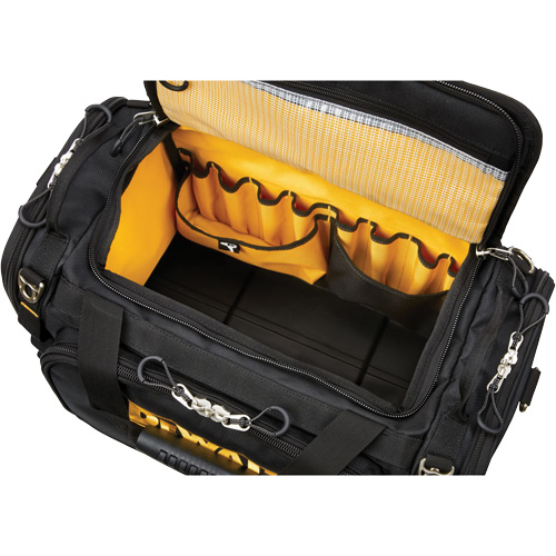 Sac &agrave; outils de chantier ToughSystem 2.0 r&eacute;sistant &agrave; la salet&eacute;, 1680 Denier, 50 pochettes, Noir/Jaune Les Fournitures Industrielles Méga