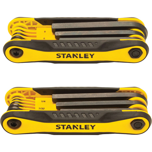 2-Piece Durable Folding Hex Keys, 8 Pcs., Metric & Imperial Les Fournitures Industrielles Méga