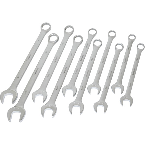 Contractor Series SAE Wrench Set, Combination, 10 Pieces, Imperial Les Fournitures Industrielles Méga