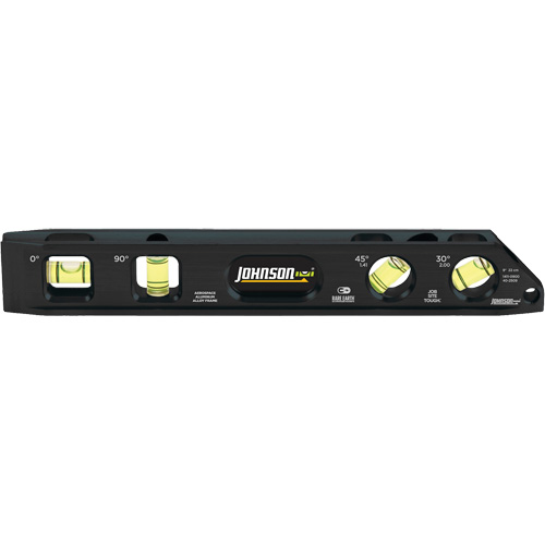 Niveau Torpedo en aluminium usin&eacute; (billet), 9" lo, Aluminium, 4 fioles, Magn&eacute;tique Les Fournitures Industrielles Méga