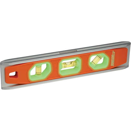 Niveau Torpedo Glo-View&reg;, 9" lo, Aluminium, 3 fioles, Magn&eacute;tique Les Fournitures Industrielles Méga