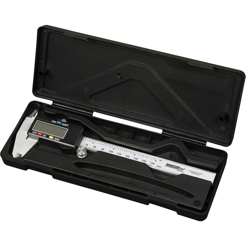 Digital Caliper, 0.0005" (0.01 mm) Resolution, 0" - 6" (0 mm - 150 mm) Range Les Fournitures Industrielles Méga