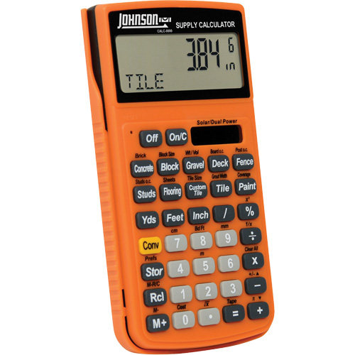 High-Visibility Orange Supply Calculator with Rugged Case Les Fournitures Industrielles Méga