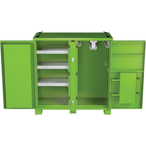 Armoire de rangement d'&eacute;PI sur place, Acier, Vert lime haute visibilit&eacute; Les Fournitures Industrielles Méga