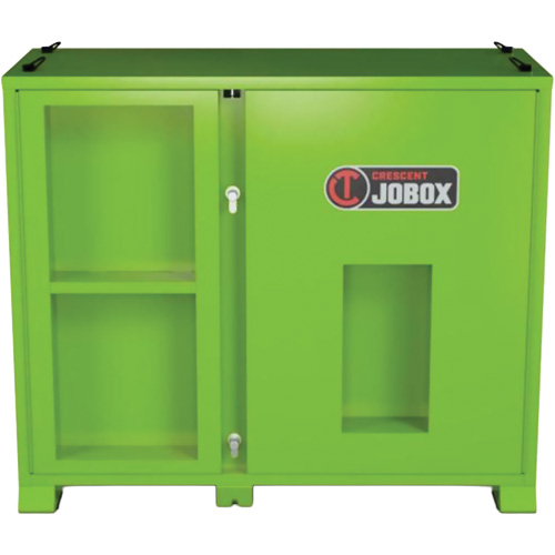 Armoire de rangement d'&eacute;PI sur place, Acier, Vert lime haute visibilit&eacute; Les Fournitures Industrielles Méga