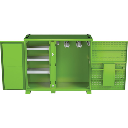 Ventilated Onsite PPE Storage Cabinet, Steel, High-Visibility Lime Green Les Fournitures Industrielles Méga