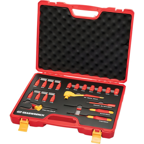 3/8" Drive VDE Insulated Tool Set, 1000 V, 20 Pcs Les Fournitures Industrielles Méga