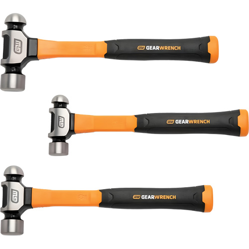 Ball Pein Hammers with Fiberglass Handles Set, 3 Pieces Les Fournitures Industrielles Méga