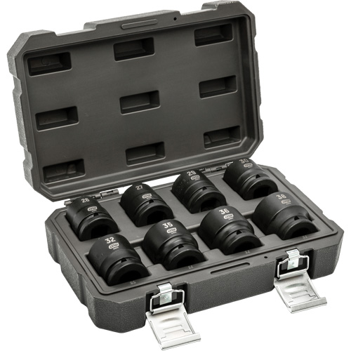 6-Point Metric Socket Set, 8 Pcs, Impact, 3/4" Drive Size Les Fournitures Industrielles Méga