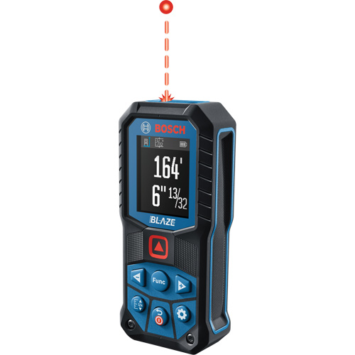 BLAZE Red Beam Laser Measure, 0' - 165' (0 m - 50.2 m) Range, Digital (Electronic) Les Fournitures Industrielles Méga