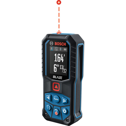 BLAZE Red Beam Laser Measure, 0' - 165' (0 m - 50.2 m) Range, Digital (Electronic) Les Fournitures Industrielles Méga