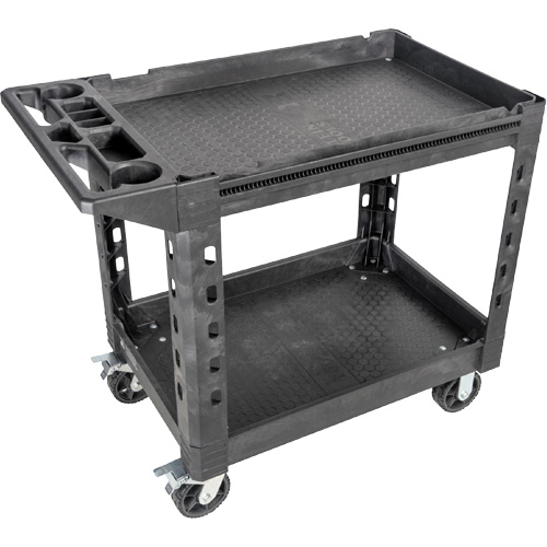 Chariot utilitaire MODbox, 0 tiroirs, 44-63/100" lo x 25-1/2" la x 39" h, Noir Les Fournitures Industrielles Méga