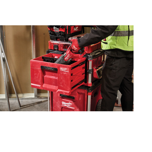 PACKOUT Single Drawer Tool Box with 50 lbs. Capacity, 16-3/10" x 22-1/5" x 14-3/10", Black/Red Les Fournitures Industrielles Méga