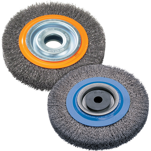 Brosse rotative, 8" dia., Fils 0,118", Arbre 1-1/4" Les Fournitures Industrielles Méga