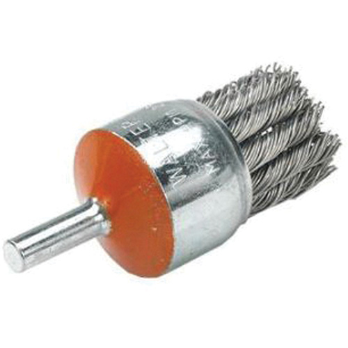 Brosse mont&eacute;e &agrave; fils nou&eacute;s, 1-1/8" dia., dia. Des fils 0,02", Tige 1/4" Les Fournitures Industrielles Méga