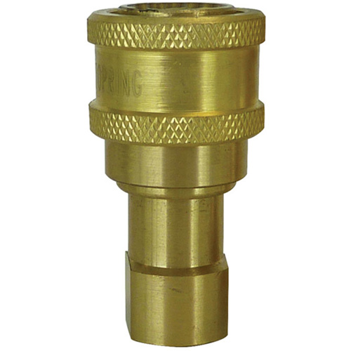 Hydraulic Quick Coupler - Brass Manual Coupler, Brass/Stainless Steel Les Fournitures Industrielles Méga