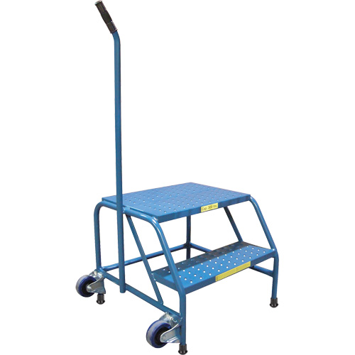 Tilt-N-Roll Step Stands, 2 Step(s), 24" L x 29" W x 19" H, 300 lbs. Capacity Les Fournitures Industrielles Méga